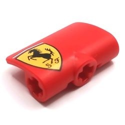 71682pb005R-5 Technic, paneel gebogen 2x3x1 MET FERRARI LOGO rood NIEUW *4T089
