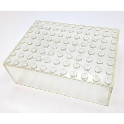 729-12G Container, box 8x11x3 top (PAKKETPOST) transparant gebruikt *