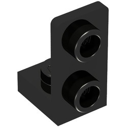 73825-11 Verbindingsplaat 1x1 - 1x2 in lengte naar boven zwart NIEUW *1B260
