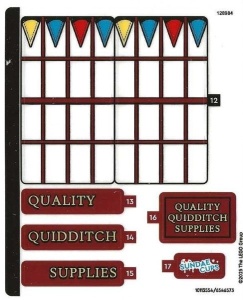 76452stk02 STICKER 76452 Harry Potter Quidditch Supplies&Ice Cream Parlour NIEUW *0S0000