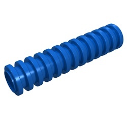 78c04-7G Slang geribbeld lengte 4 noppen blauw gebruikt *5D0000