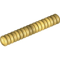 78c06-115G Slang geribbeld lengte 6 noppen goud, parel gebruikt *5D0000
