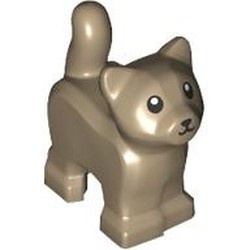 80686pb01-69 Kat, kitten crème,donker NIEUW *0D000