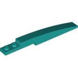 85970-39 Dakpan 10x1 gebogen met 2 noppen turquoise, donker NIEUW *1B095
