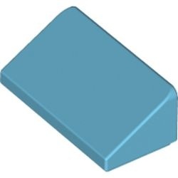 85984-156 Dakpan klein 30 graden 2x1x 2/3 (2 nop breed) blauw, middenazuur NIEUW *1B192