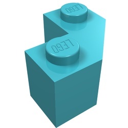 87620-156 Steen 2x2 facet blauw, middenazuur NIEUW *