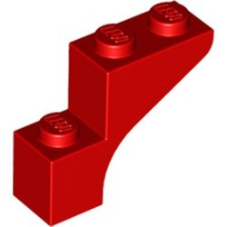88292-5 Steen, halve boog 1x3x2 (trapsgewijs) rood NIEUW *1B376
