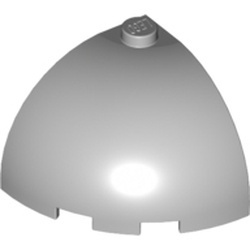 88293-86 Steen dome 3x3x2 kwartrond grijs, licht (blauwachtig) NIEUW *1L000