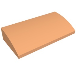 88930-28 Dakpan gebogen 2x4x2/3 geen noppen, MET bodemtubes caramel NIEUW *5K000