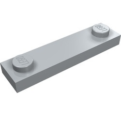 92593-86 Platte plaat 1x4 twee noppen buitenkant grijs, licht (blauwachtig) NIEUW *1B352