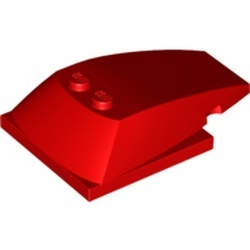 93591-5G Wigsteen 6x4x1 1/3 met 4x4 basis rood gebruikt *1D012