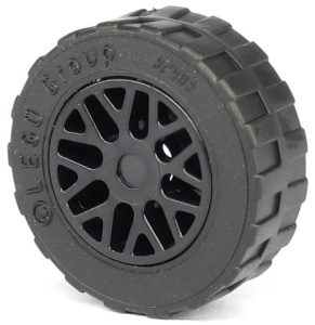 93595c02-11 Wiel klein 11x6mm met 8 "Y" spaken met band 17.5x6mm (92409) zwart NIEUW *5W000