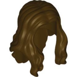 95225-120 Haar vrouw, lang met golf bruin, donker NIEUW *0L0000