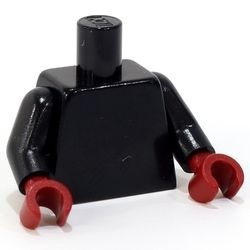 973c041-11 Zwart torso, zwarte armen, donkerrode handen zwart NIEUW *0B0000