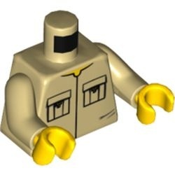 973pb0307c01-2 Torso, overhemd met borstzakken crème NIEUW *0B0000