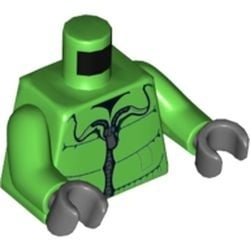 973pb0946c01-36 Torso, winterjas met donkergrijze handen groen, helder NIEUW *0B0000