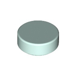 98138-152 Tegel 1x1 ROND aqua, licht NIEUW *1B142
