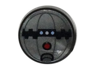 98138pb008-95 Tegel 1x1 ROND Thermal Detonater zilver, mat NIEUW *0L0000