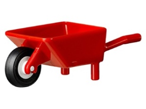 98288c01-5 Kruiwagen met wiel rood NIEUW *0D0000