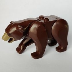 98295c01pb02-120G Beer- bewegende poten donkercreme snuit bruin, donker gebruikt *0D000