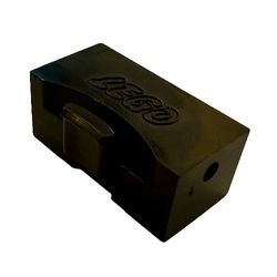 bb0037b-11G Trein steen 2x4x1 1/3 Sliding Block met wielhouder zwart gebruikt *0B066