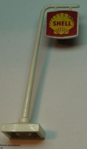 bb107pb01-1G Shel uithangbord met SHELL tekst op logo wit gebruikt *