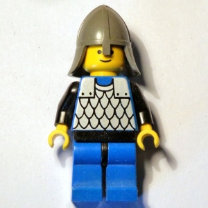 cas142G Scale Mail - donkergrijze helm, blauwe benen gebruikt *0M0000