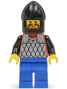 cas152G Scale Mail - rode, Zwarte Chin-Guard, blauw benen gebruikt *0M0000