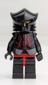 cas256G Vladek Minifig zwart masker, zwarte helm, zwart borstharnas met rode strepen gebruikt *0M0000