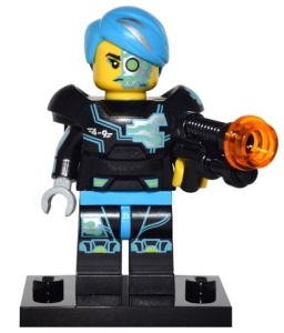 col16-3 Cyborg met wapen en standaard NIEUW *0M0000