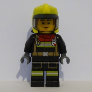 cty1362 Brandweerman met neongele helm NIEUW *0M0000