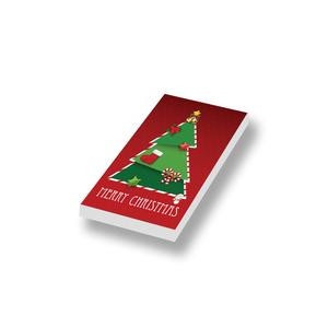 CUS1114 Tegel 1x2 I Kerstkaart Kerstboom wit NIEUW *0A008
