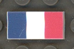 CUSE8400 Tegel 1x2 Vlag Frankrijk wit NIEUW *0A000