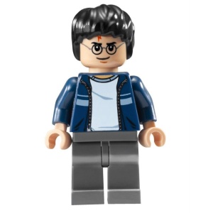 hp116G HP Harry Potter, donkerblauwe open jas gebruikt *