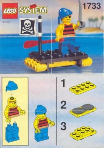 INS1733-Gb 1733 BOUWBESCHRIJVING- Shipwrecked Pirate MET GAATJES gebruikt *LOC RBS