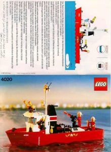 INS4020-G 4020 BOUWBESCHRIJVING- Brandweerboot gebruikt *LOC RB