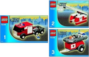 INS7239-G 7239 BOUWBESCHRIJVING- Fire Truck (3 boekjes) gebruikt *