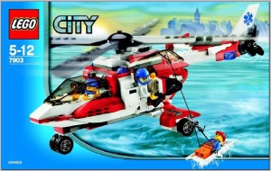 INS7903-G 7903 BOUWBESCHRIJVING- Rescue Helicopter gebruikt *