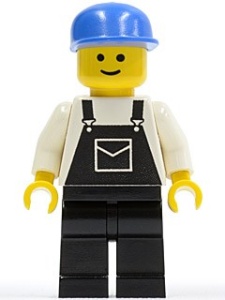 ovr013G Overalls Zwarte met Pocket - Zwarte benen, blauw Cap gebruikt *0M0000