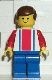 soc035G Voetballer rode & blauw Team met #10 on Back gebruikt *0M0000