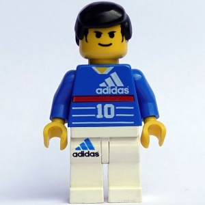 soc044G Voetballer Adidas Number 10 met ZIDANE on back gebruikt *0M0000
