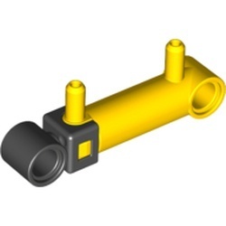 x189c01-3 Kleine pneumatische pomp MET TWEE INLATEN 32mm geel NIEUW *0D000