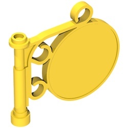 x222-3G FABULAND Uithangbord geel gebruikt *1E009