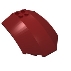 x224-59 Cockpit ruit 8x6x2 gebogen rood, donker NIEUW *