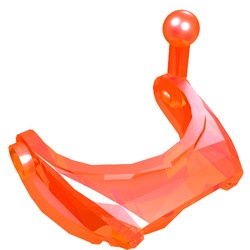 x42-18G Vizier voor helm met antenne transparant neonoranje gebruikt *0L0000