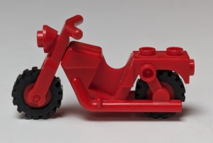 x81c01-5G Motorfiets met rode wielvelgen rood gebruikt *1D038