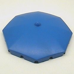 x837-7G FABULAND Parasol rechthoekige onderkanten blauw gebruikt *