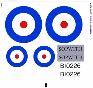 10226stk01 STICKER 10226 Sopwith Camel NIEUW *0S0000