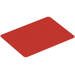 10a-5G Basisplaat 24x32 sterk afgeronde hoek (classic) rood gebruikt *3K000