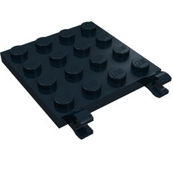 11399-11 Platte plaat 4x4 2 clips zwart NIEUW *